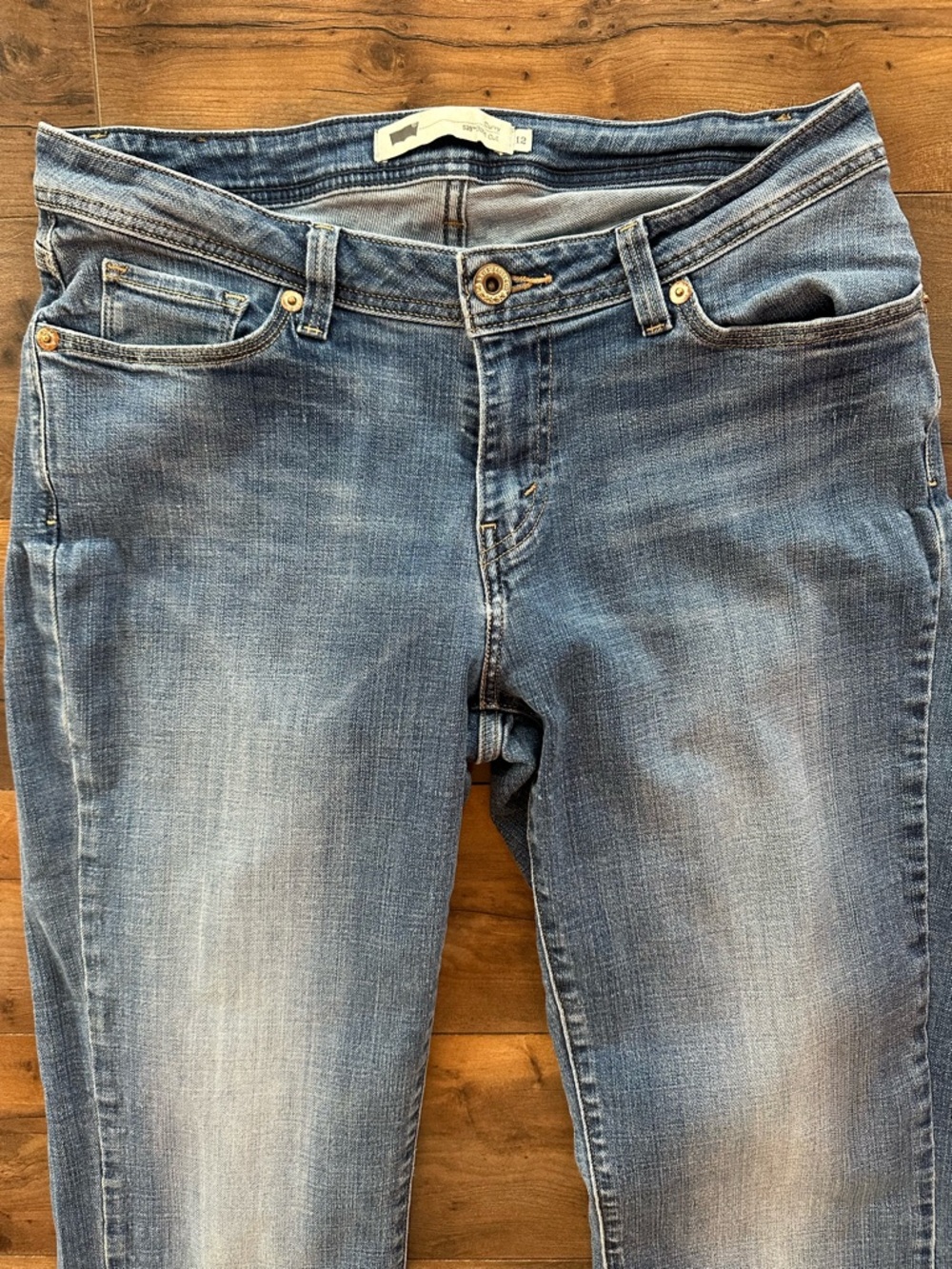 Levi’s 529 Curvy Bootcut Jeans Womens 12L Medium Wash Stretch Denim - Picture 3 of 8